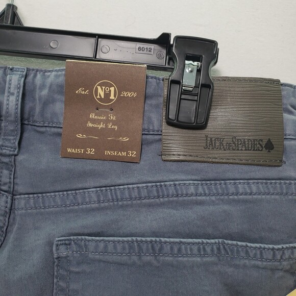 NWT Jack of Spades High Roller Comfort Fit Straight Leg Blue Grey 32x32 Trouser - Picture 6 of 14